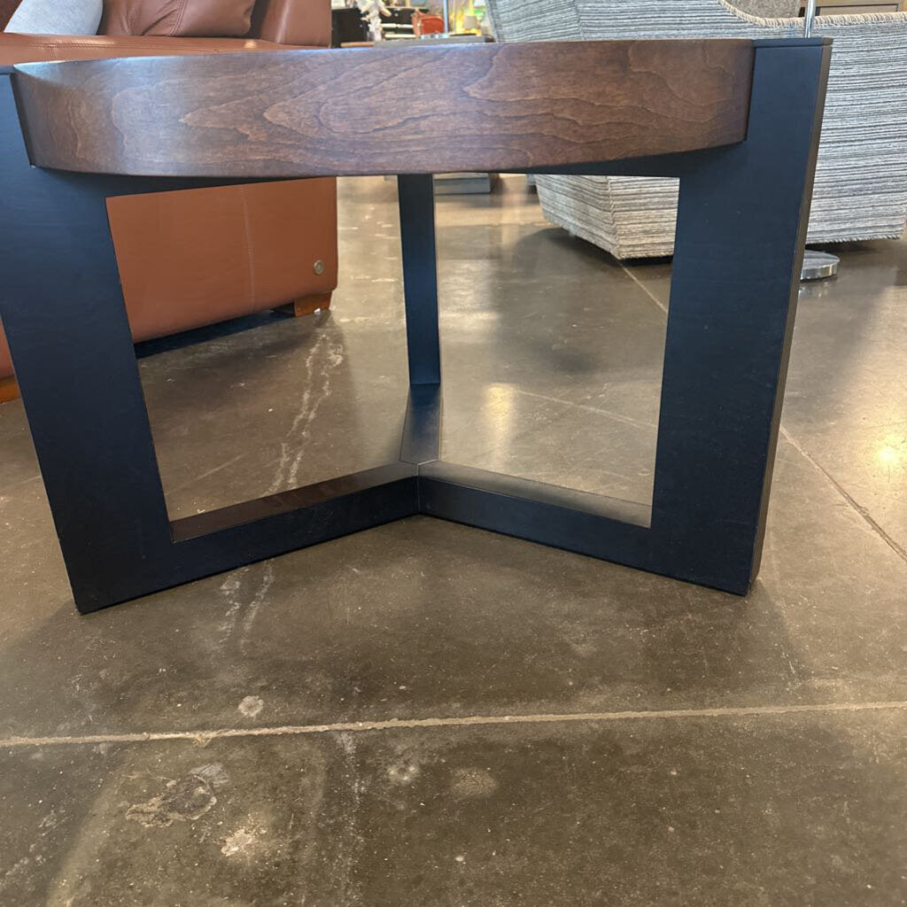 Round Dark Wood Inlay Legs - 30X20.5H