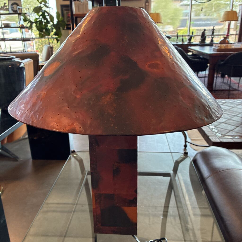 Copper Wrapped Lamp W/ Copper Shade - 21X23H
