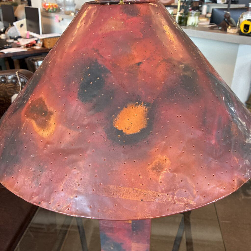 Copper Wrapped Lamp W/ Copper Shade - 21X23H