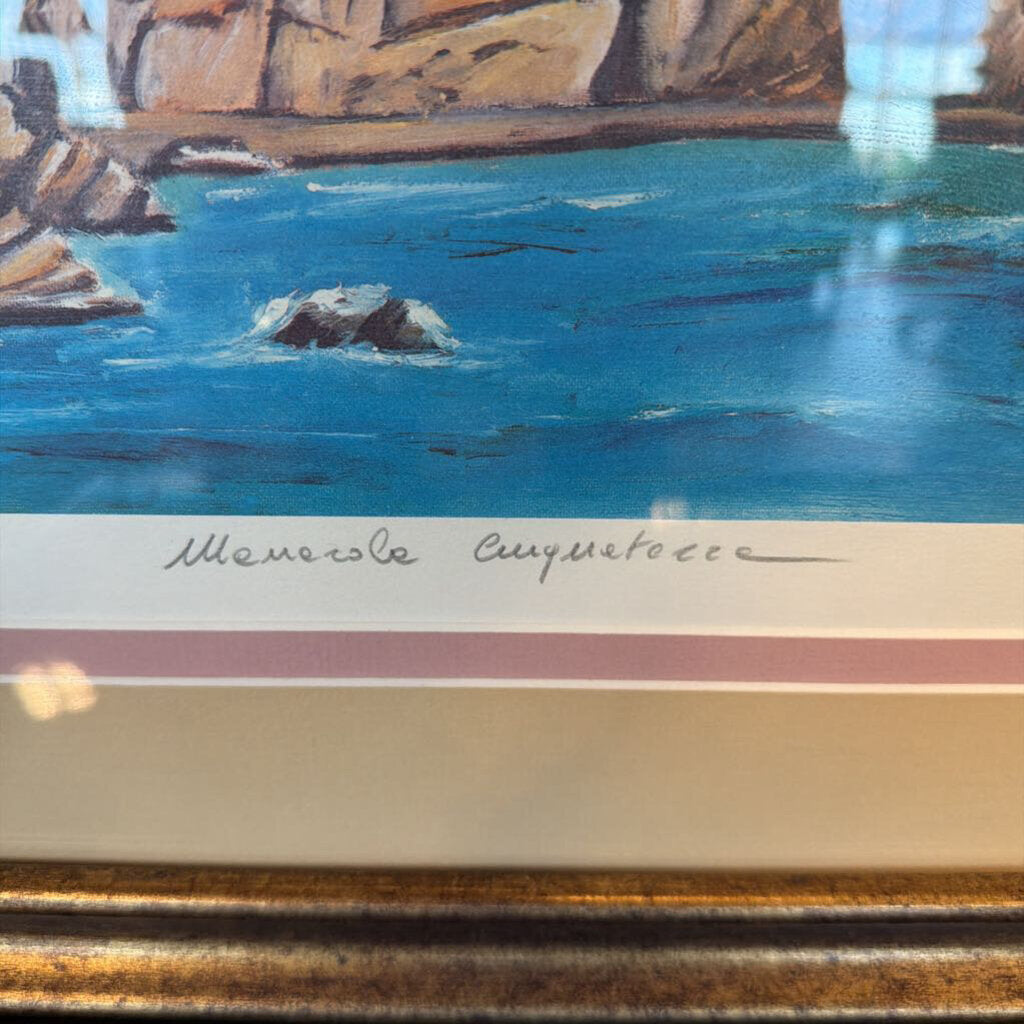 Manarola A Cinque Terre Signed Print- 18.5X21.5
