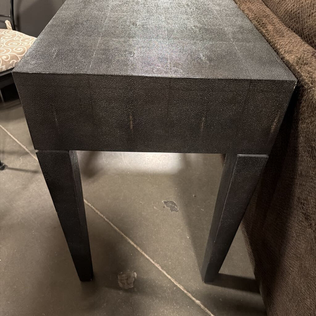 Made Goods Black Faux Shagreen Sorin 2 Drawer Desk-54X20X31