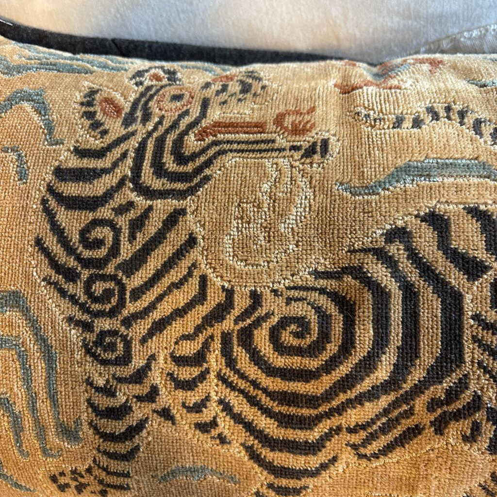 Clarence House 'Tibet' Pillow In Mustard- 23X14