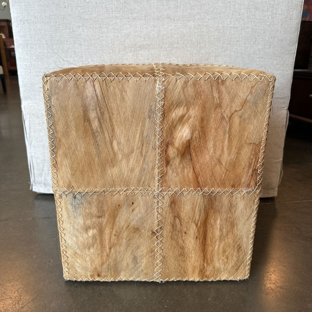 Palm Frond Square Ottoman (2) - 16X16X17.5 - AS IS