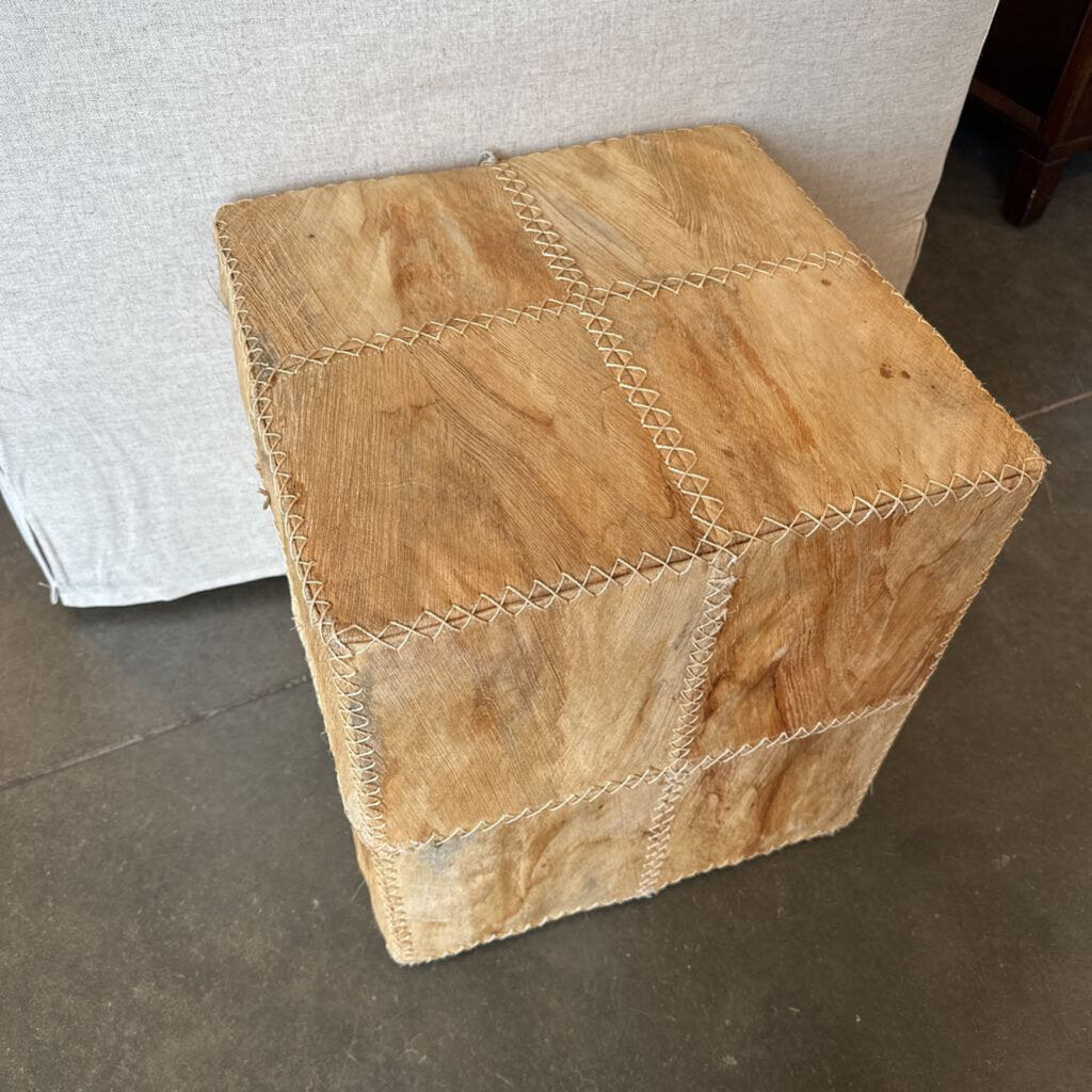 Palm Frond Square Ottoman (2) - 16X16X17.5 - AS IS