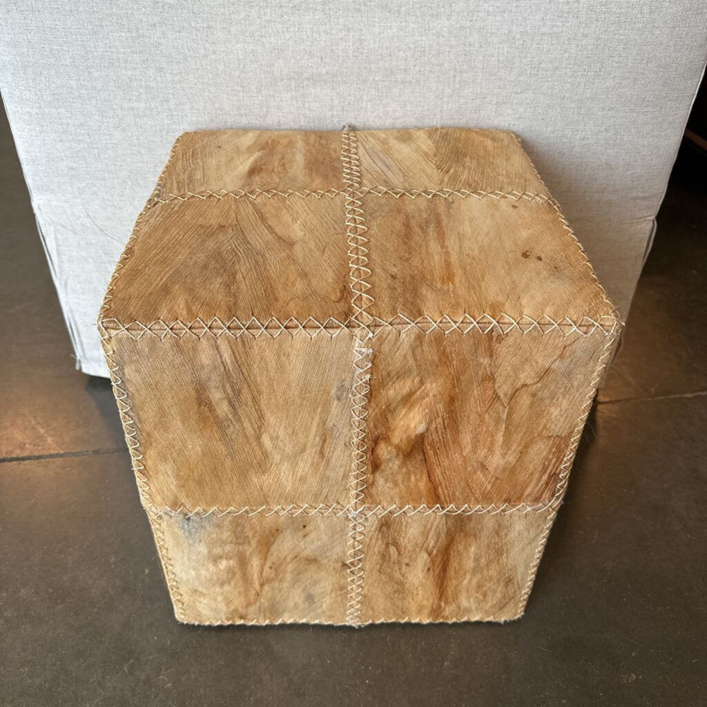 Palm Frond Square Ottoman (2) - 16X16X17.5 - AS IS