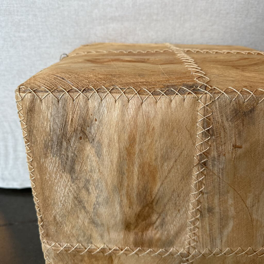 Palm Frond Square Ottoman (2) - 16X16X17.5 - AS IS