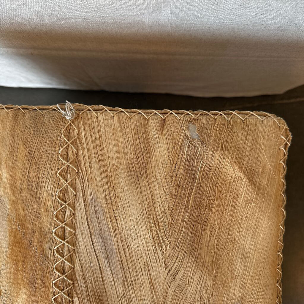 Palm Frond Square Ottoman (2) - 16X16X17.5 - AS IS