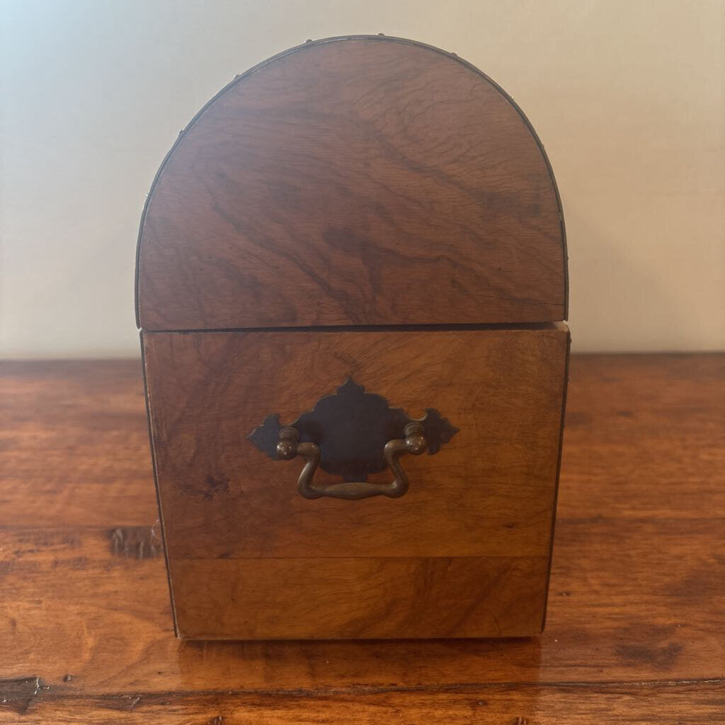 Vintage Dome Box W/ Metal Trim- 6.5X12X9.8 - AS IS