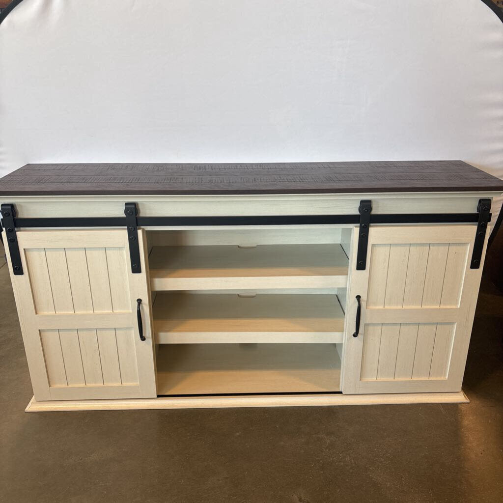 Orso TV Media Console W/ Sliding Doors-63X15X32-AS IS