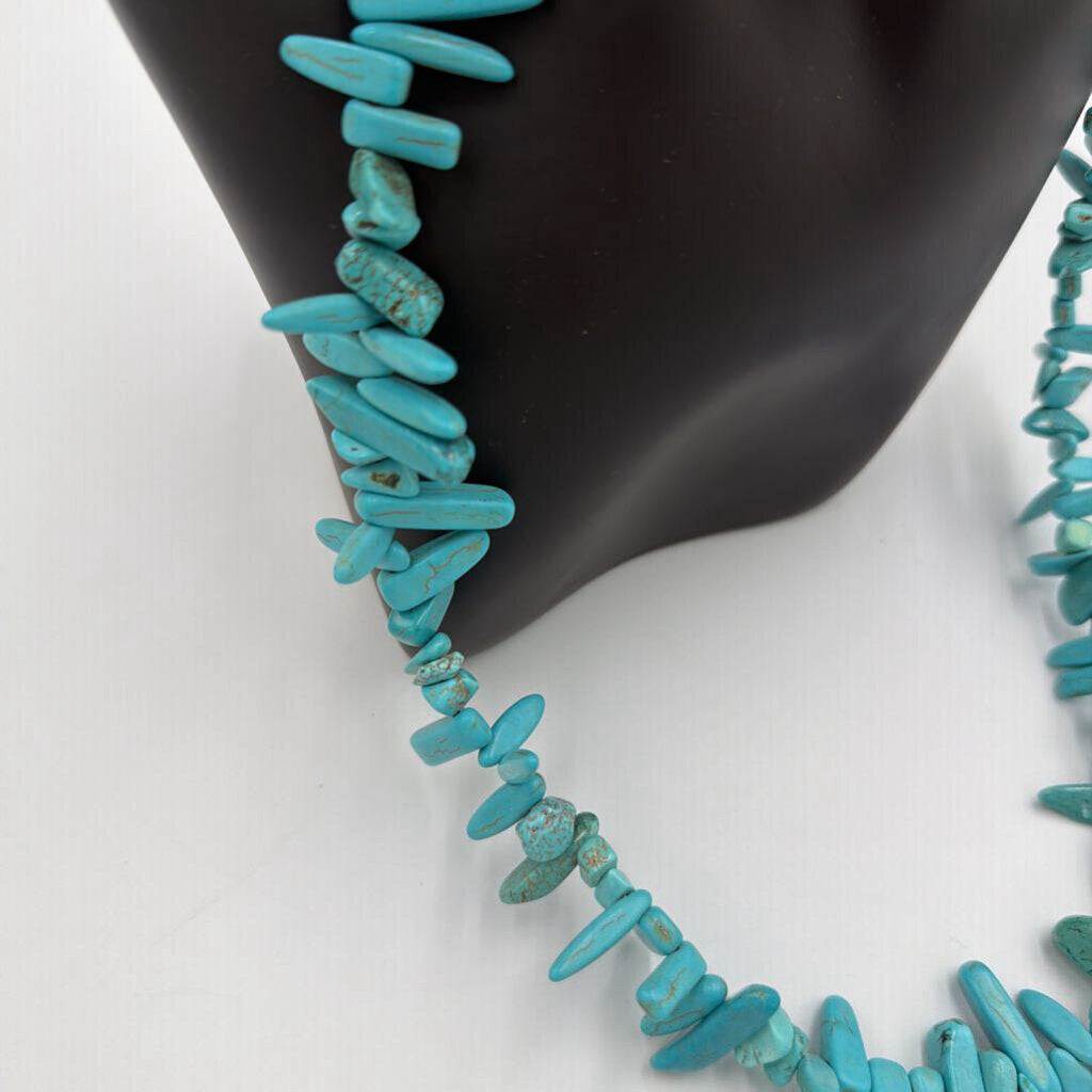 Kingman Turquoise Statement Necklace- 22"