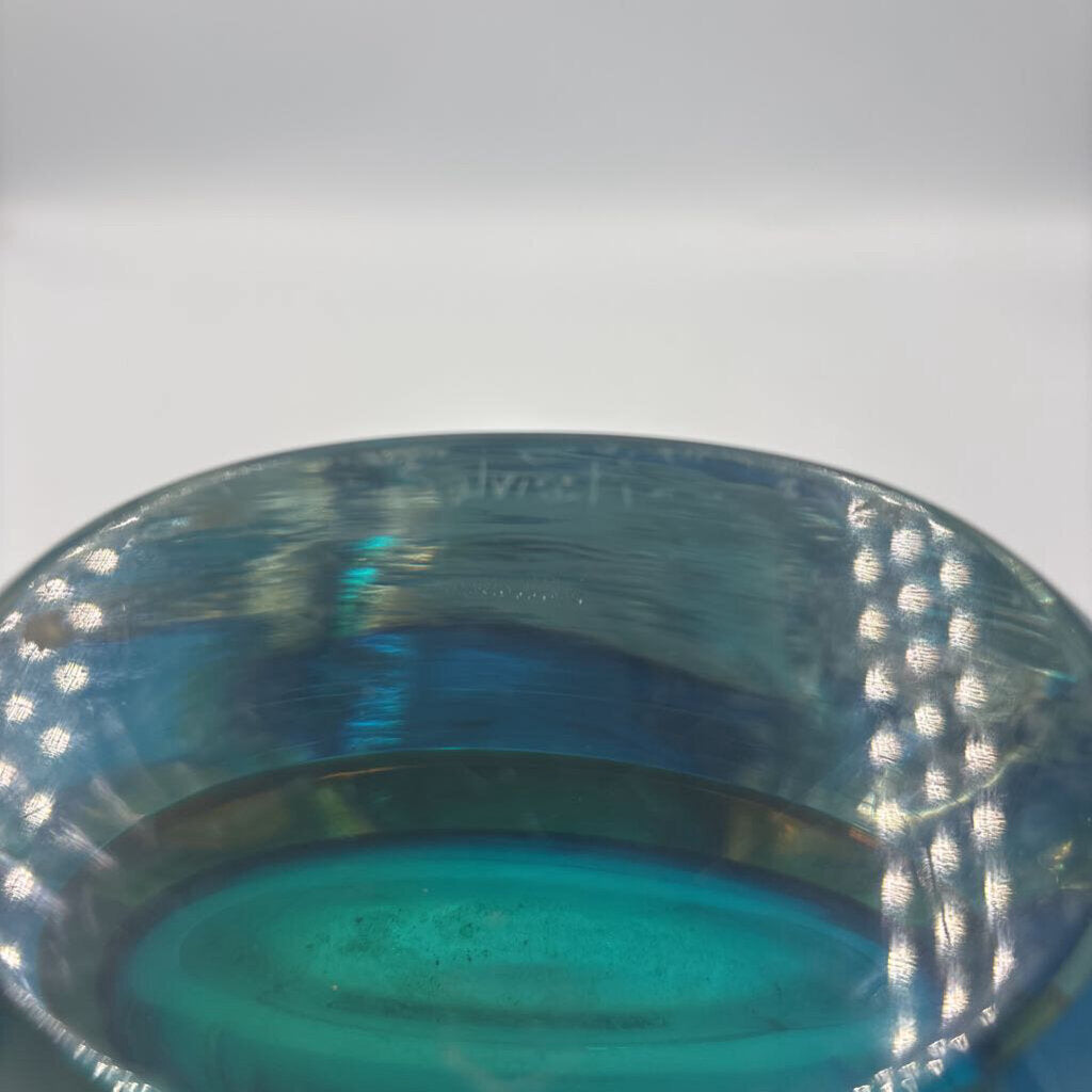Salviati Sirena Tall Sommerso Glass Vase- 7X4X11H