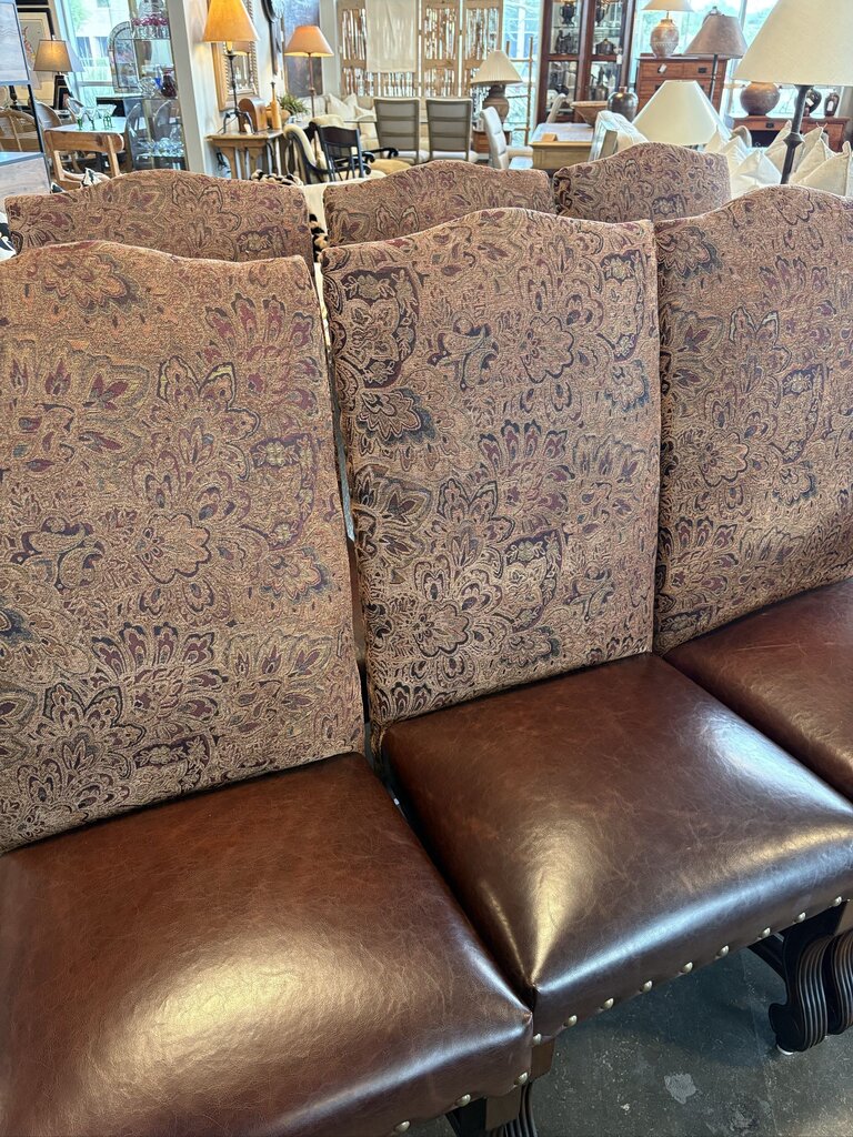 Leather & Upholstery Dining Chairs- Set of 6- AS IS