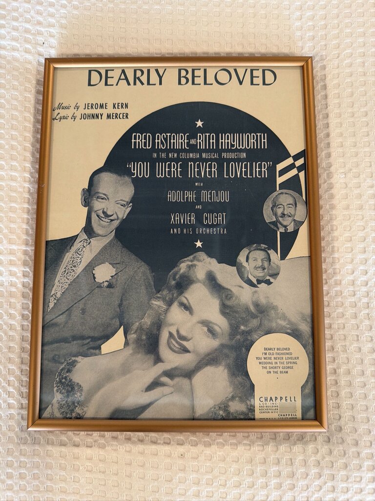 Framed Vintage Sheet Music- Set of 10- 9X12
