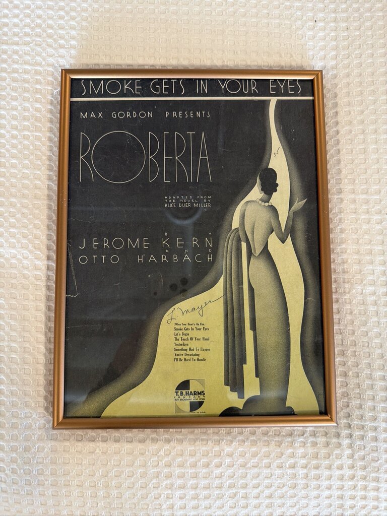 Framed Vintage Sheet Music- Set of 10- 9X12