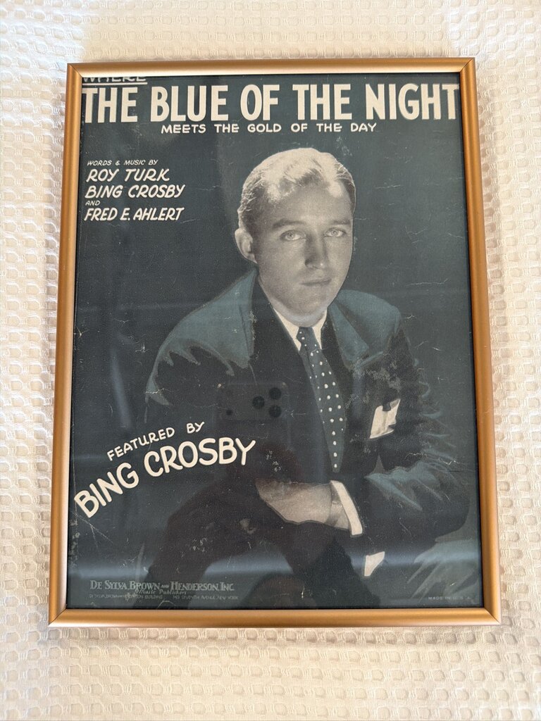 Framed Vintage Sheet Music- Set of 10- 9X12