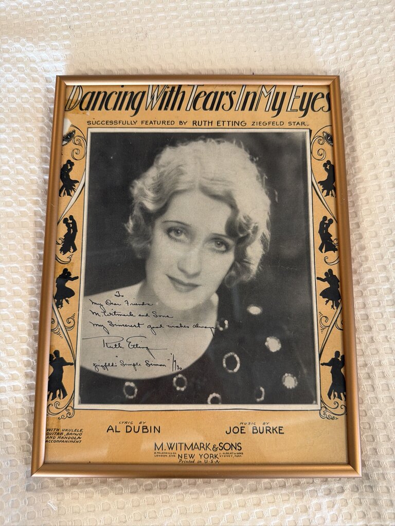 Framed Vintage Sheet Music- Set of 10- 9X12