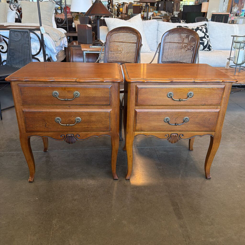Ethan Allen 2 Drawer Nightstands- 18X26X29H-Pair- AS IS