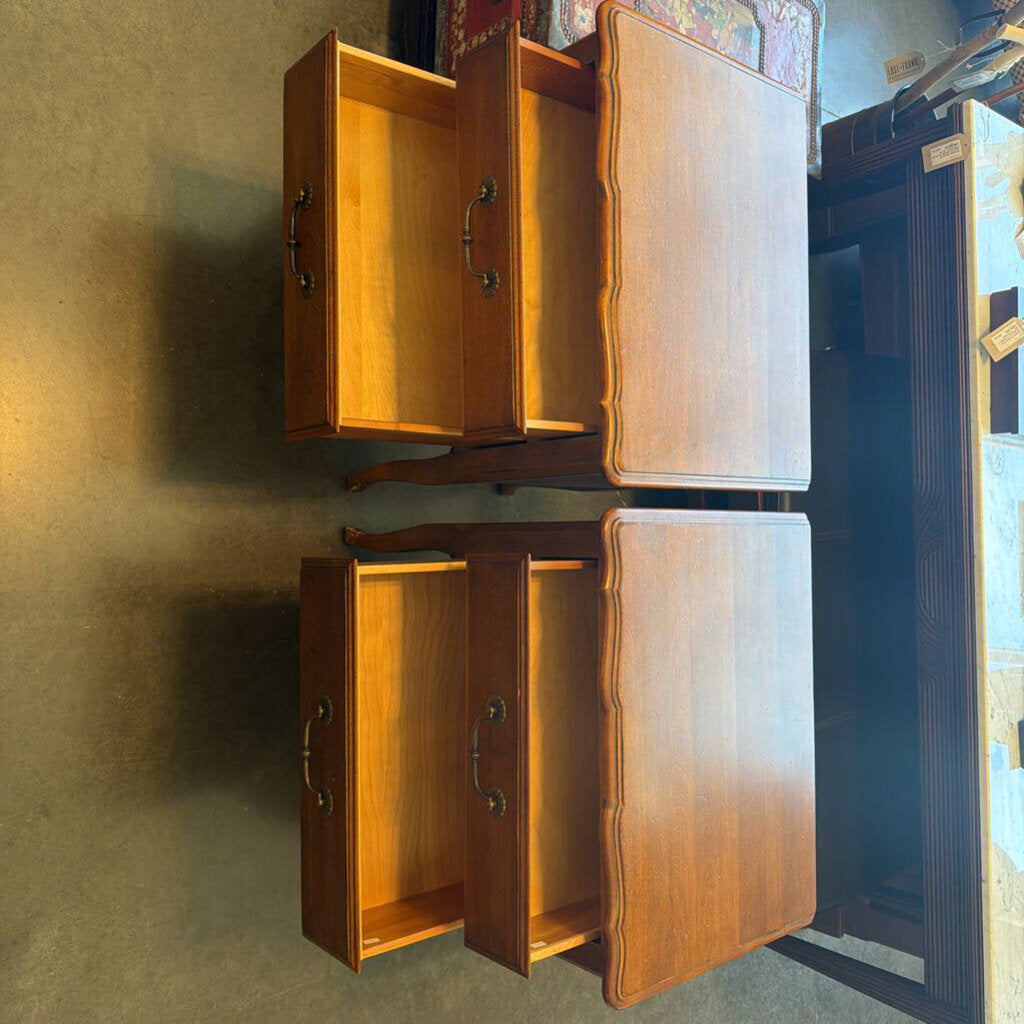Ethan Allen 2 Drawer Nightstands- 18X26X29H-Pair- AS IS