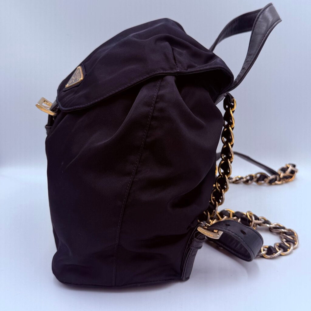 Prada Tessuto Nylon Vela Chain Backpack