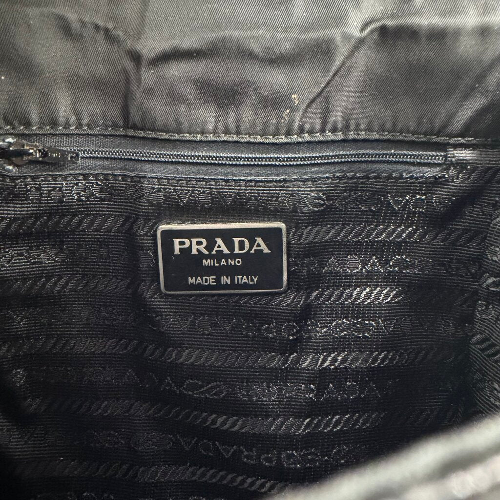 Prada Crocodile-Embossed (St. Cocco) Flap/Lock Bag