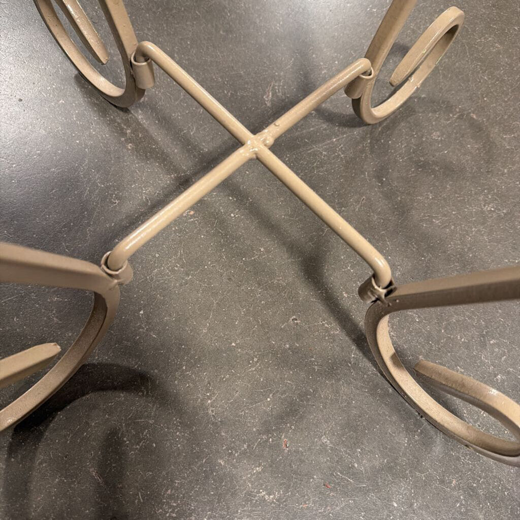 Metal Painted Woven Side Table- 9.5X9.5X20H