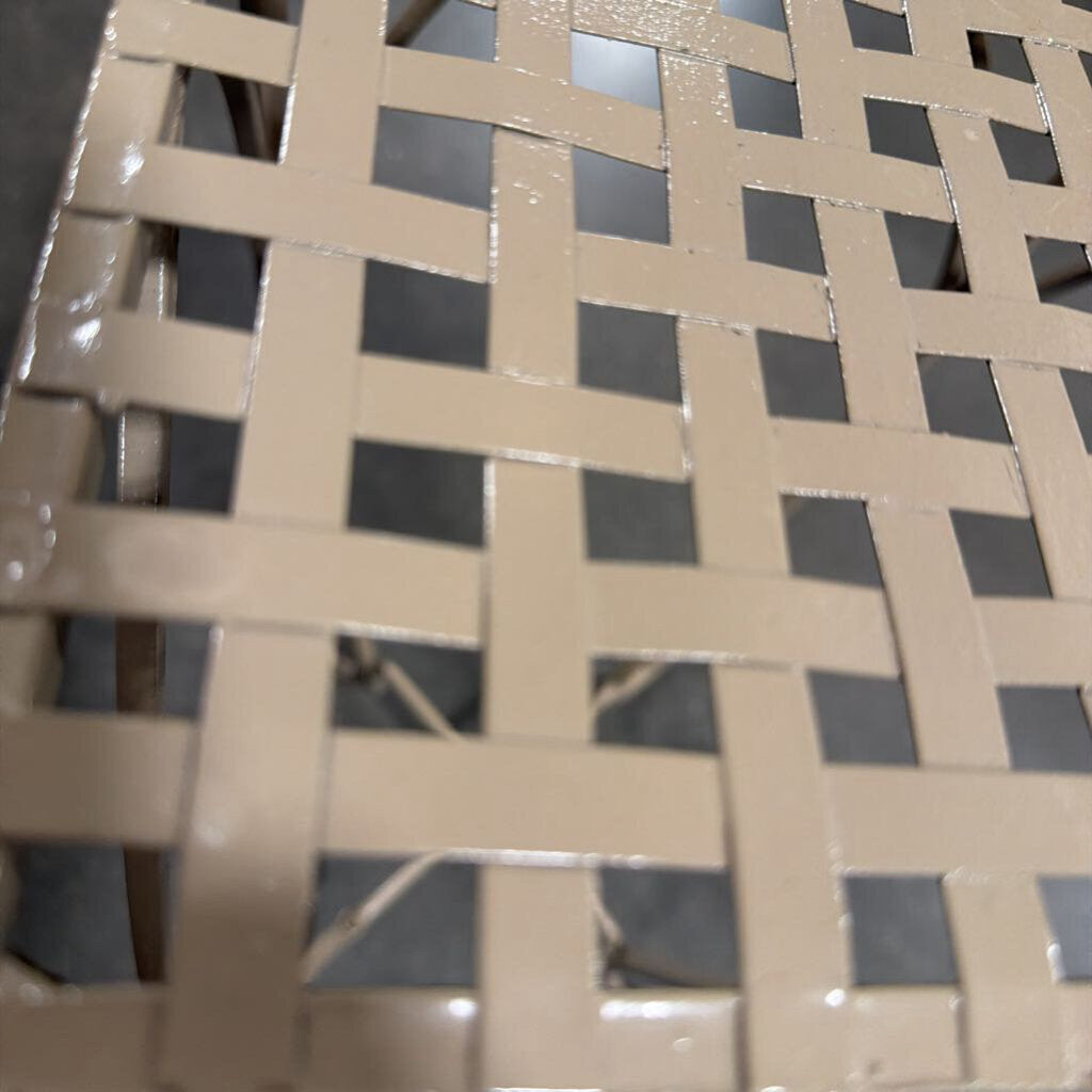 Metal Painted Woven Side Table- 9.5X9.5X20H