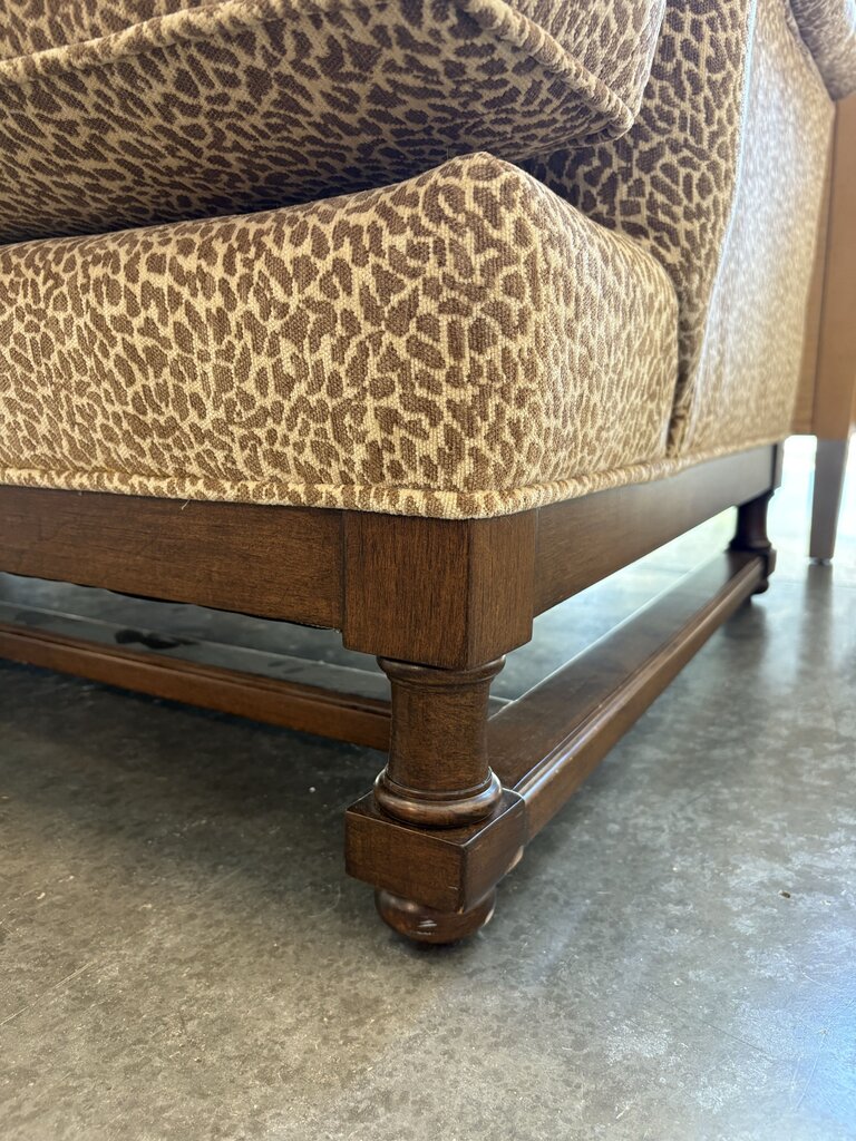 Wesley Hall Custom Animal Print Sofa w/ 2 Pillows- 82"