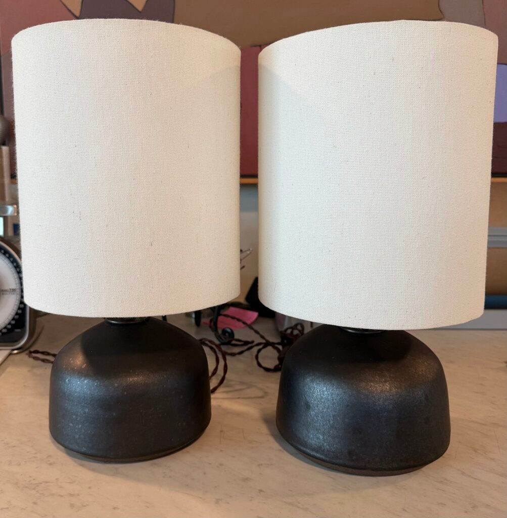 Victoria Morris Pottery Lamps - Pair - 8X8X15H