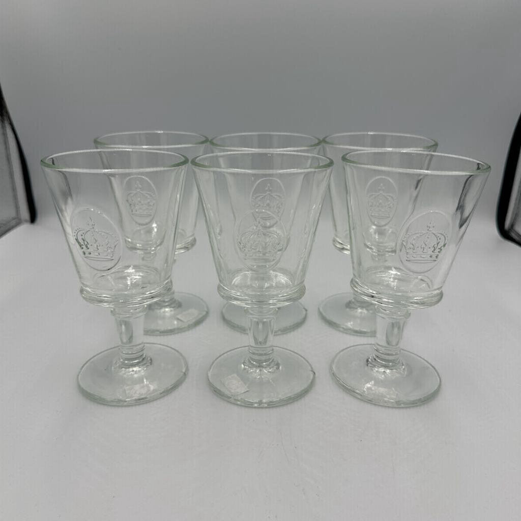 La Rochere Crown Water Goblet - Set of 6 - 3.5X3X6H