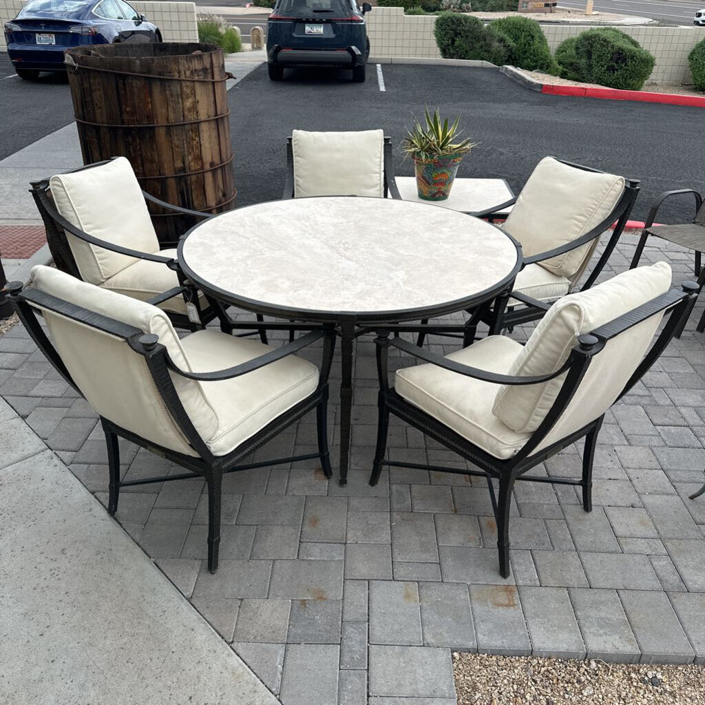 Century Furniture Andalusia Round Dining Table W/ 5 Chairs - 50X50X30- AS IS